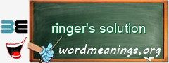 WordMeaning blackboard for ringer's solution